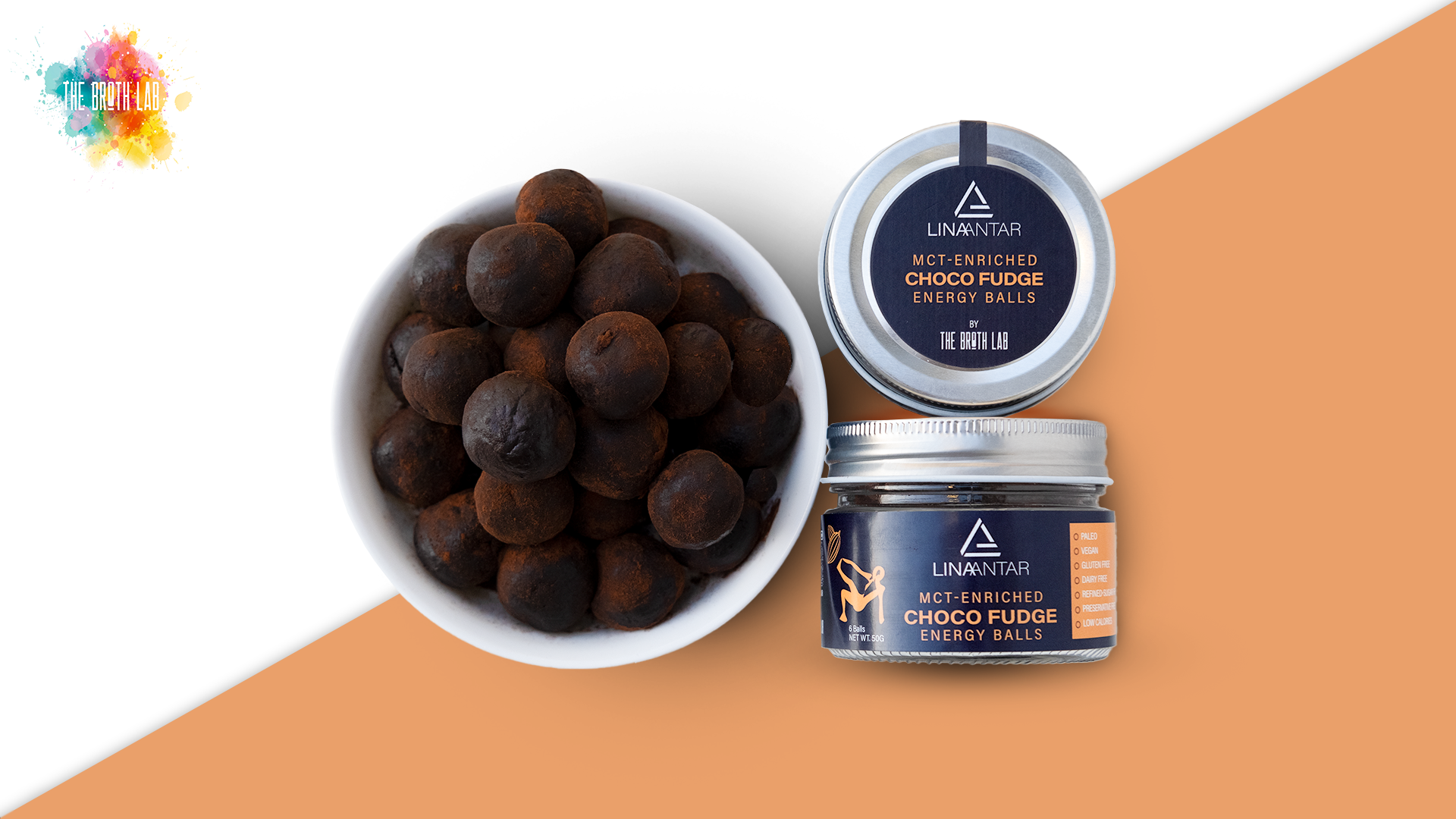 Organic MCT Choco Fudge Energy Balls (Refined Sugar Free)
